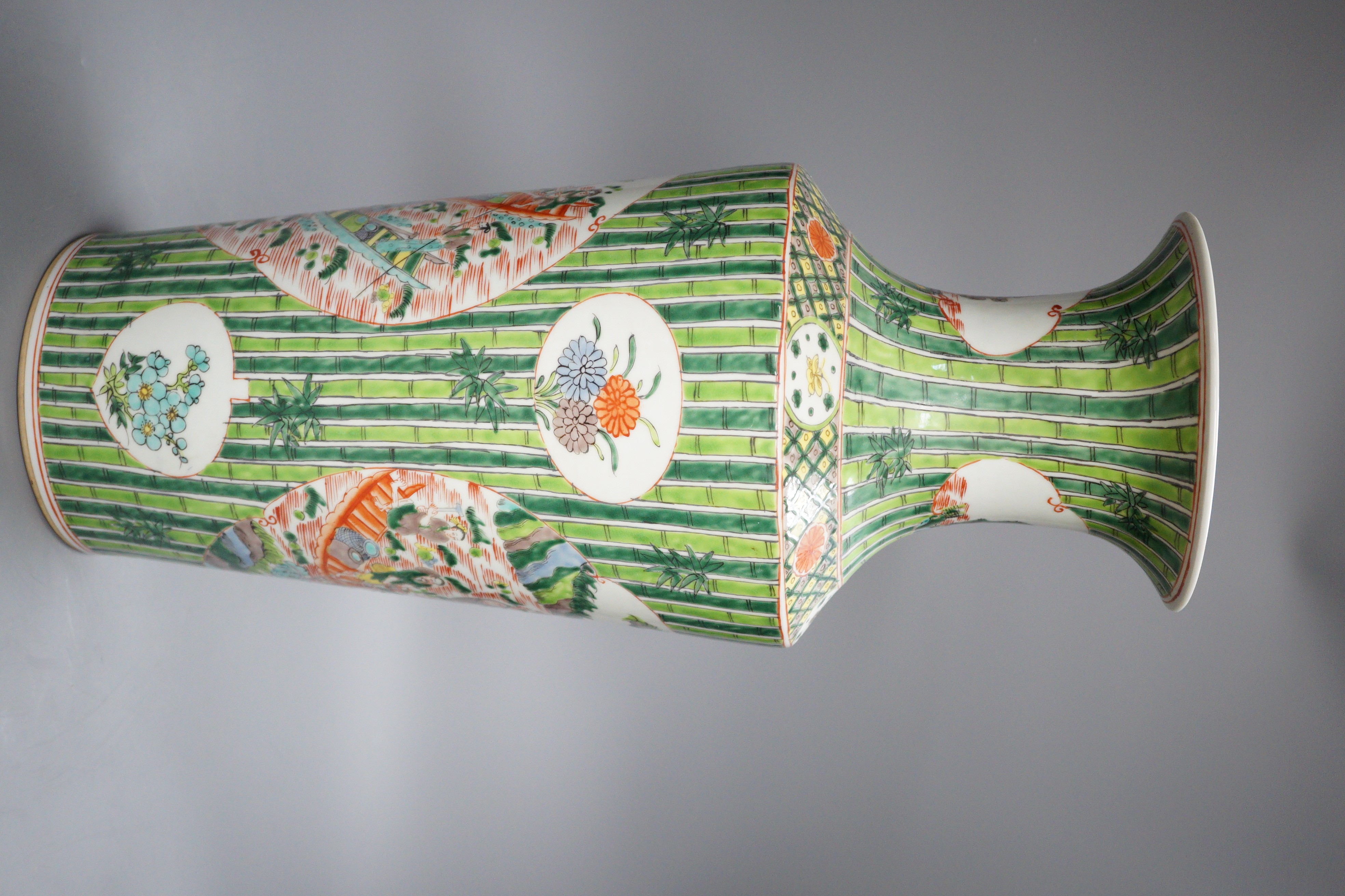 A 20th century Chinese figural vase, 44cm